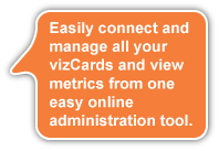 Easily manage all your vizCards and metric from one easy administration tool.